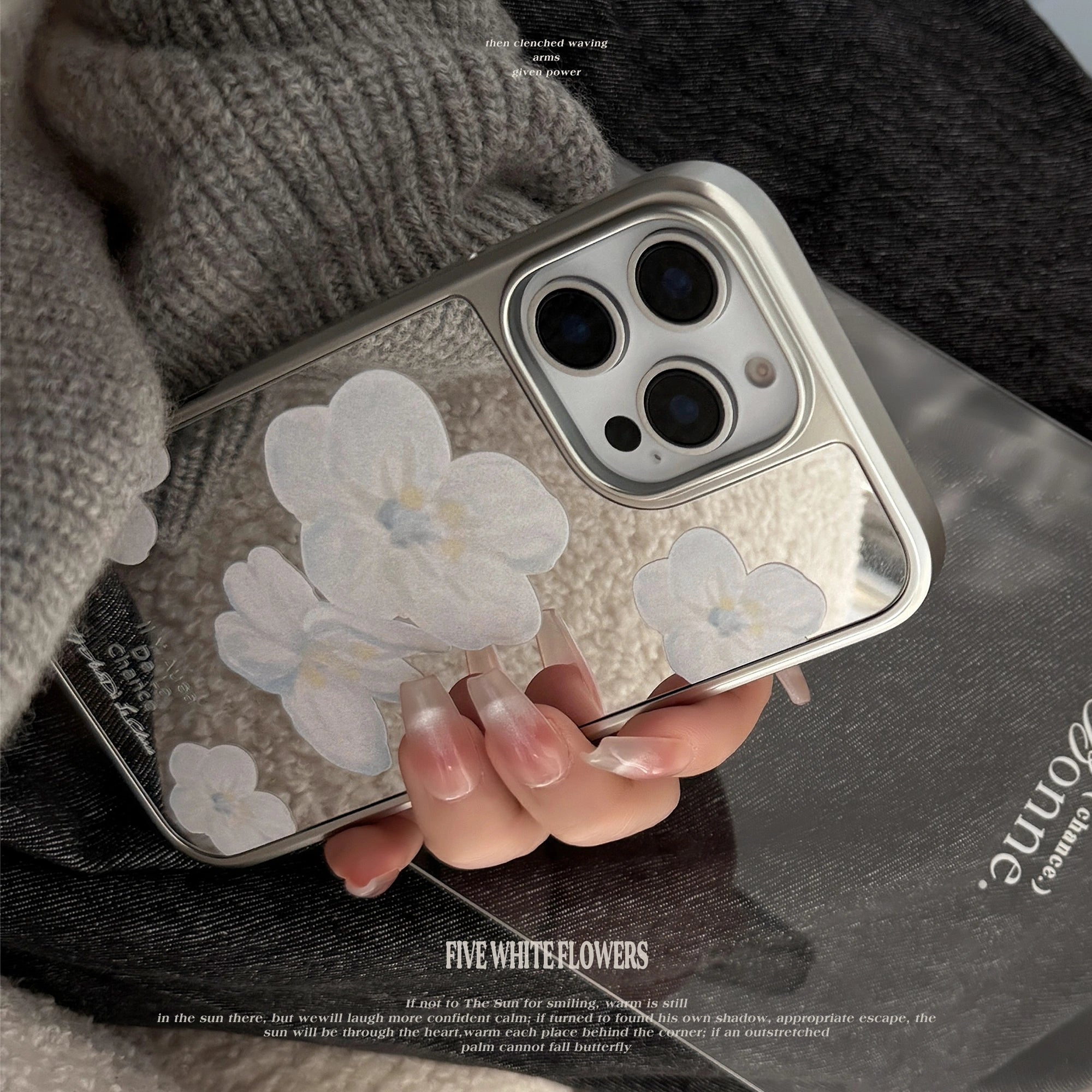 Soft Blue & White Florals - iPhone Case